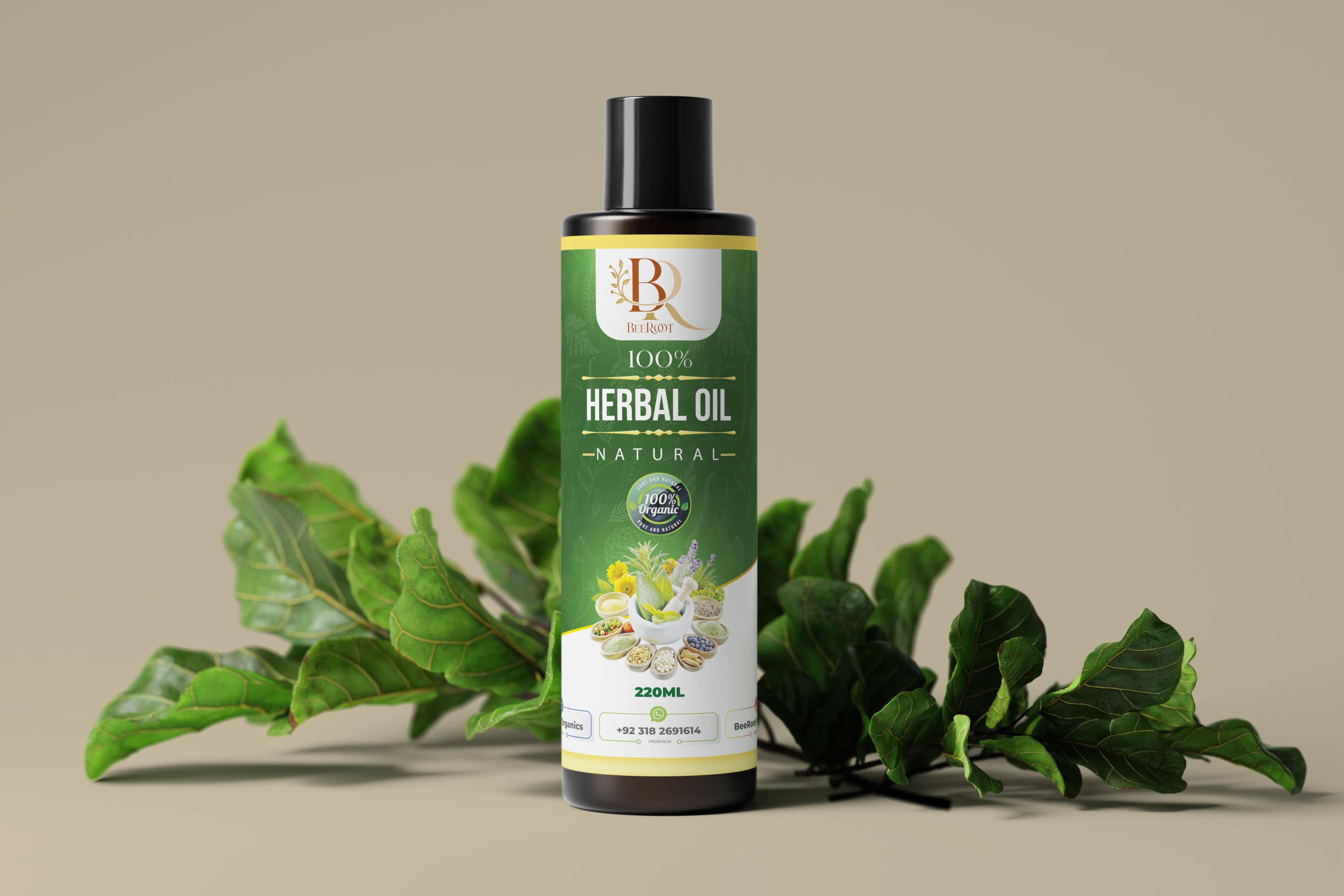 BeeRoot 100% Herbal Botanical Hair Growth Oil